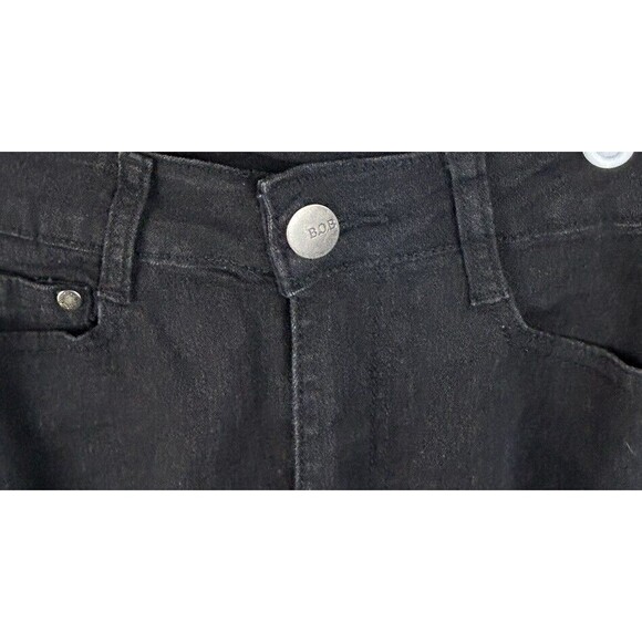 BOB Jeans Womens Jrs Size 3/4 Skinny Stretch Black Distressed Ripped Denim Jeans - Picture 4 of 7